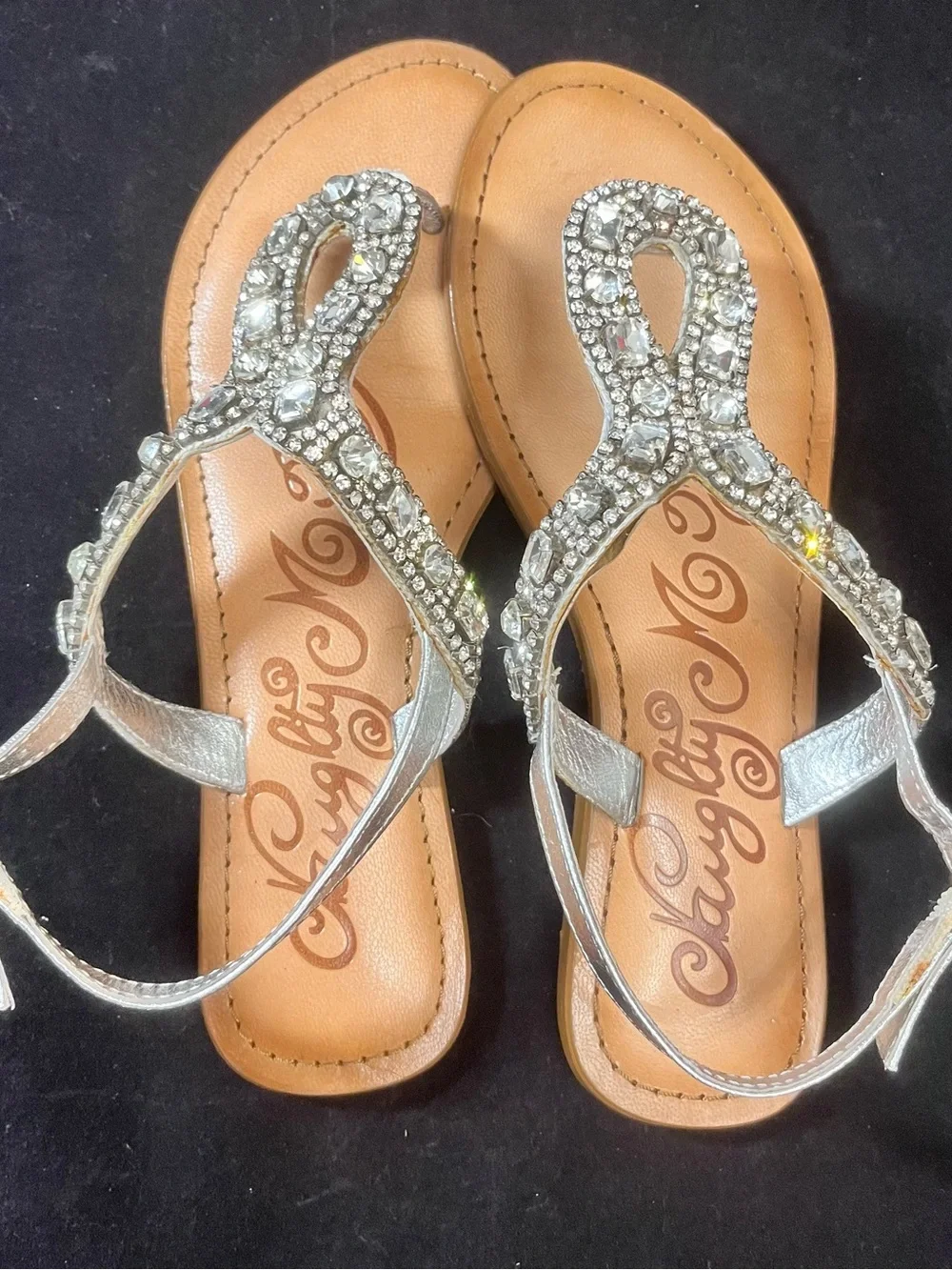 Naughty Monkey Silver Embellished Sandals